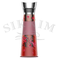 Karafka Szklana JM z zaparzaczem `Kwiat Wiśni` 1250ml